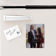Classic Romantic Photo Save The Date Magnets Licorice Magnet Paper