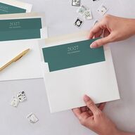 Shimmering New Year Envelope Liners Ink Blue Standard