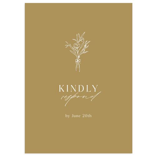 Simple Boho Flowers Wedding Response Cards Driftwood Signature Standard