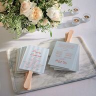 Cabana Stripes Fan Programs Pastel Blue Signature Standard