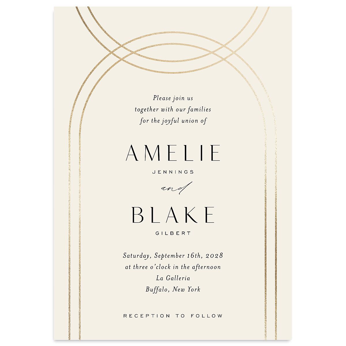 Foil Arch Wedding Invitations