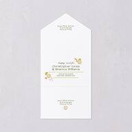 Wildflower Nouveau All-in-One Wedding Invitations Dark Camo Signature Light Both Recipient and Return Addresses No