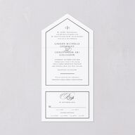 Lasting Frame All-in-One Wedding Invitations Pure White Signature Light Both Recipient and Return Addresses No