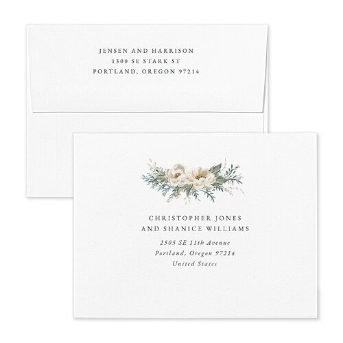 Greenery Laurel Save the Date Magnet Envelopes Terracotta Deep Lake Return Address Signature Standard