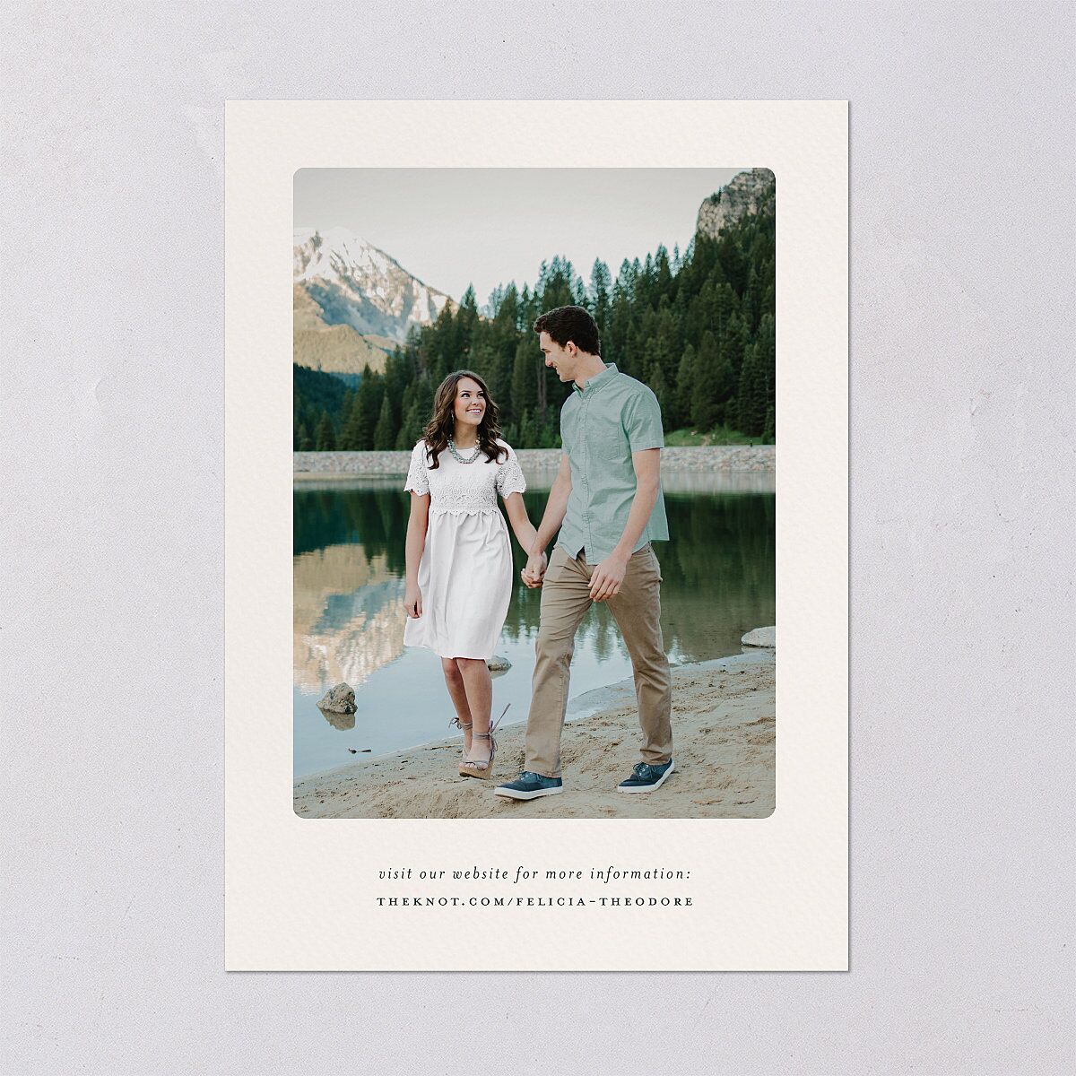 Elegant Mountain Border Wedding Invitations Meadow Signature Blank No Standard