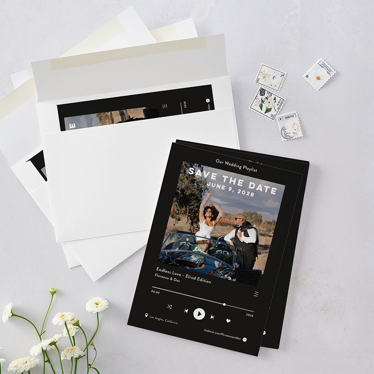 Wedding Playlist Save the Date Cards — view 5