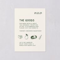 Hand Drawn Recipe Wedding Enclosure Cards Dark Camo Signature Standard