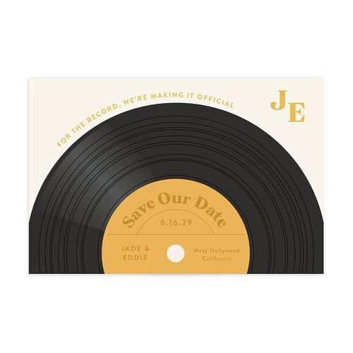 Music Lovers Save the Date Postcards Sunflower