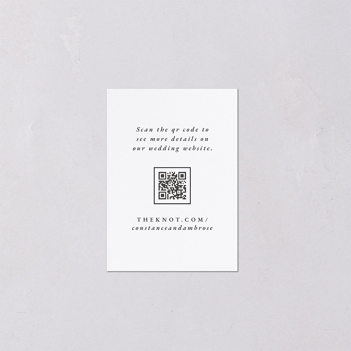 Luxury Wildflower QR Code RSVP Cards Pure White Signature Standard