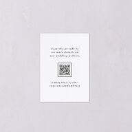 Luxury Wildflower QR Code RSVP Cards Pure White Signature Standard
