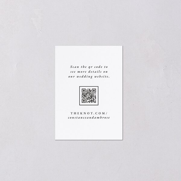 Luxury Wildflower QR Code RSVP Cards Pure White Signature Standard