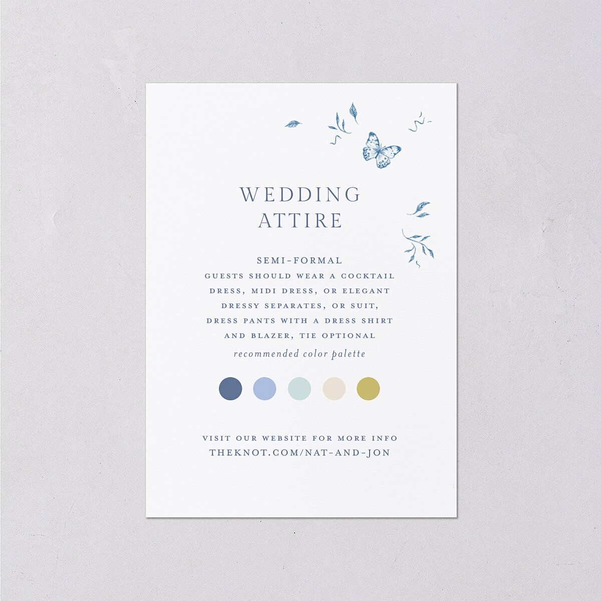 Antique Garden Lace Floral Wedding Attire Cards French Blue Signature Standard