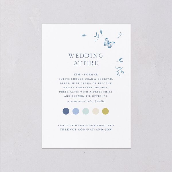 Antique Garden Lace Floral Wedding Attire Cards French Blue Signature Standard