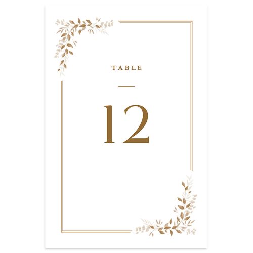 Greenery Frame Table Numbers Tan Signature