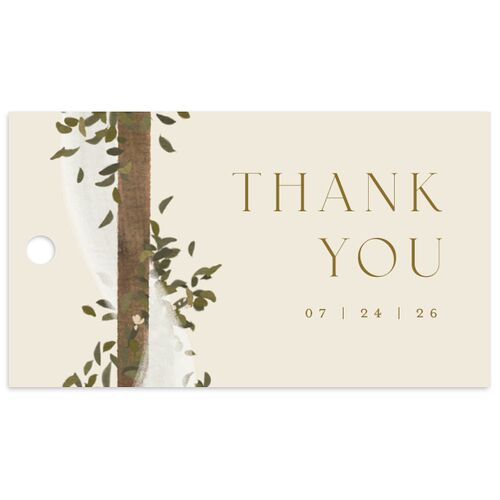 Graceful Chuppah Favor Gift Tags Driftwood Signature
