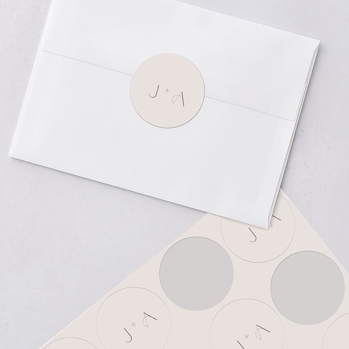 Eclectic Adornment Wedding Stickers Peony Circle