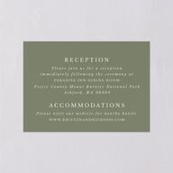 Eucalyptus Frame Wedding Enclosure Cards No Foil Pure White Signature Standard