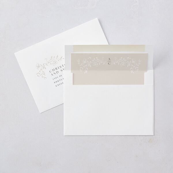 Gilded Branches Foil Save the Date Cards Gold Off-White Signature smooth Blank No Standard
