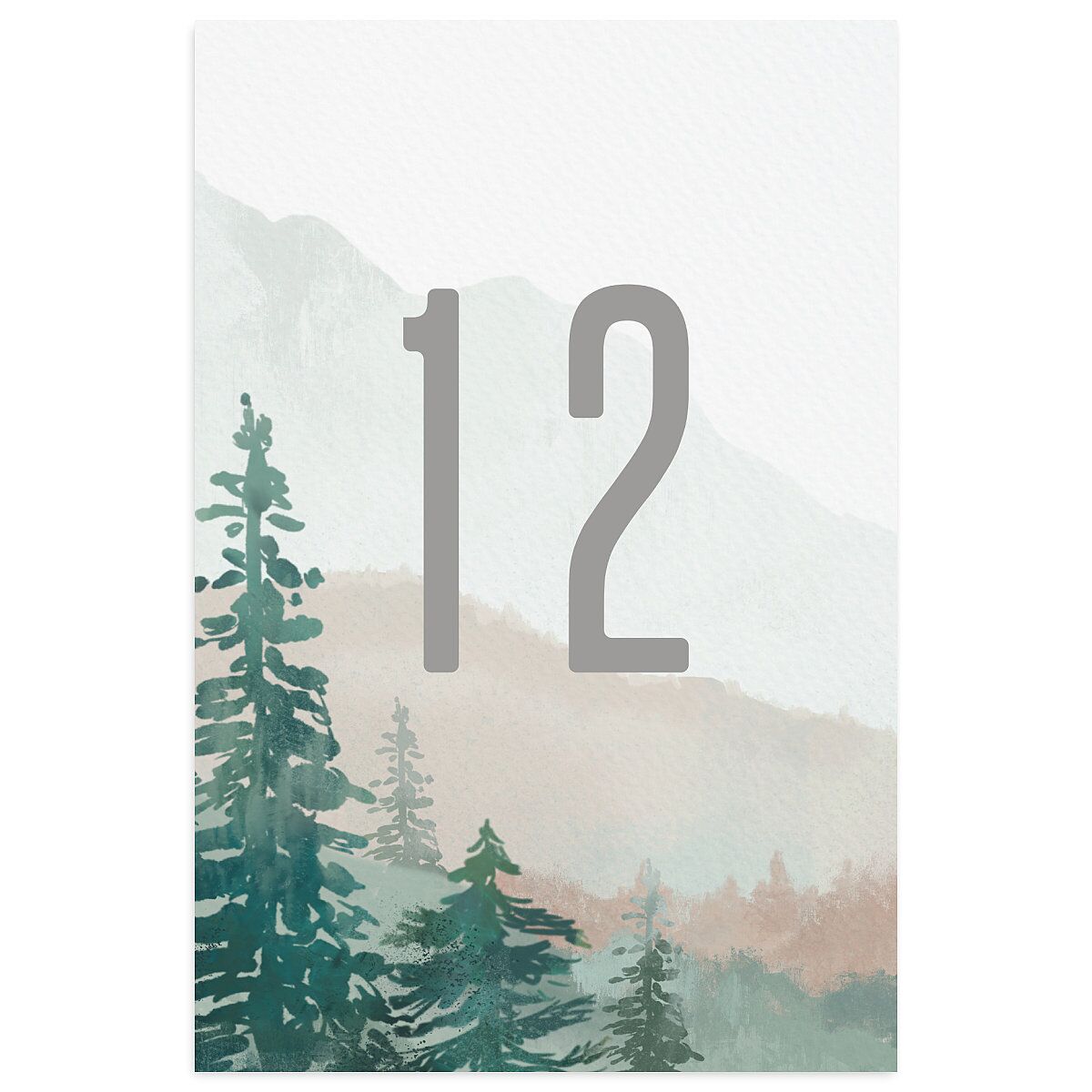Painted Mountains Table Numbers