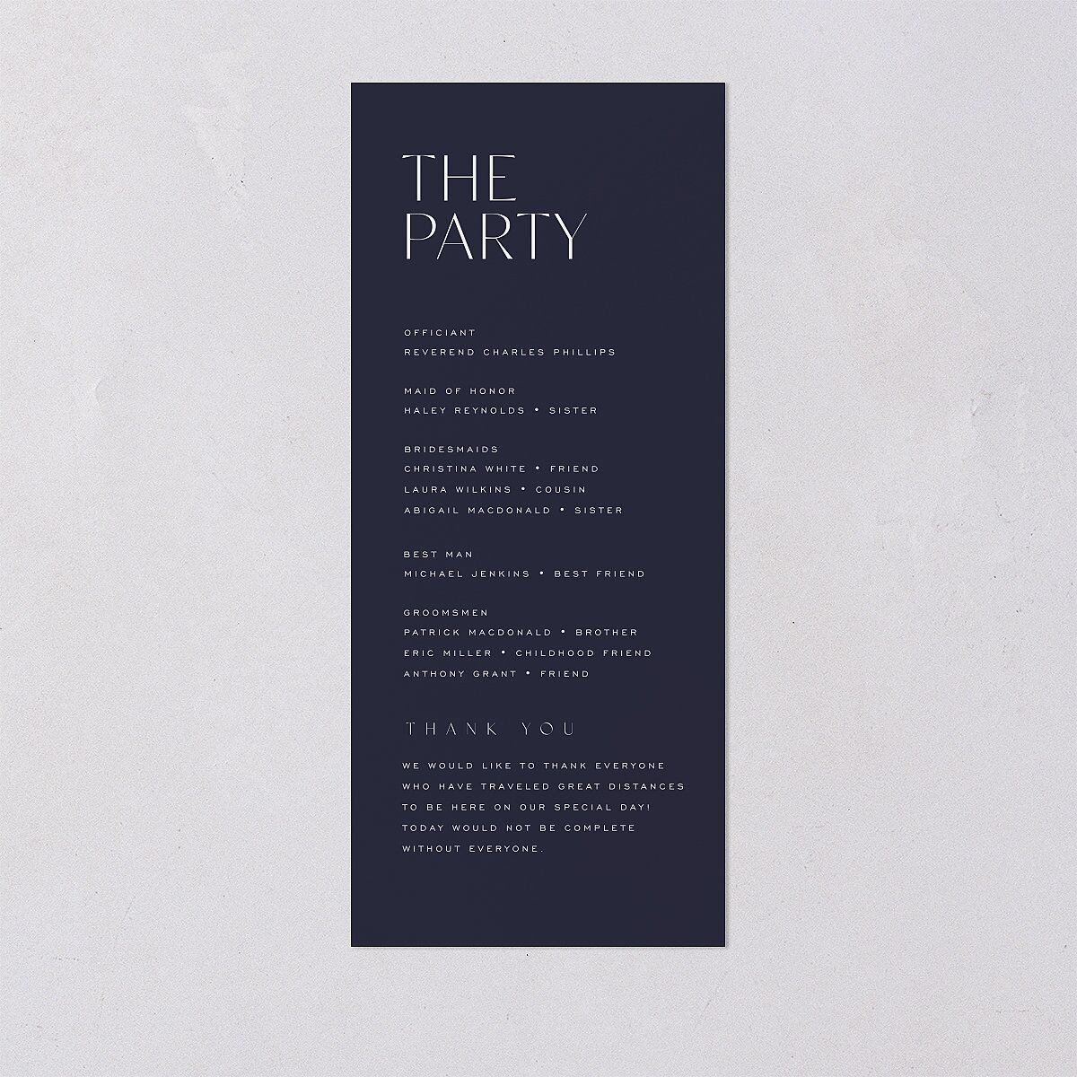 On This Day Wedding Programs Gold Midnight Navy Signature