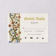 Medieval Renaissance Wedding Response Cards Moss Signature Standard