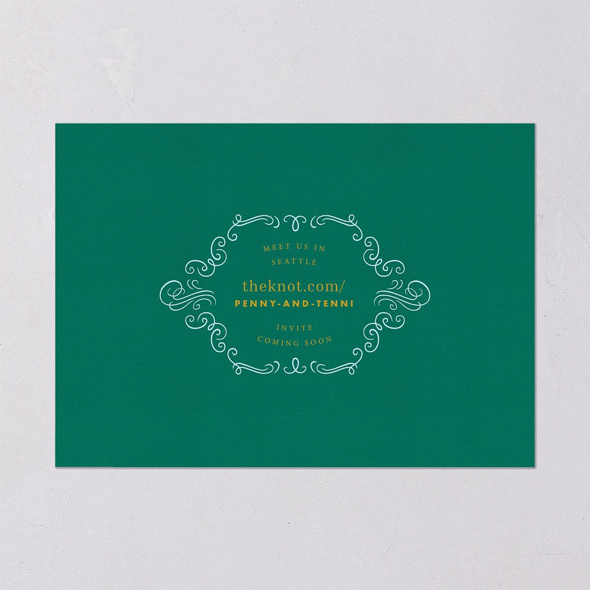 Cinematic Save the Date Cards Ultramarine Signature smooth Blank No