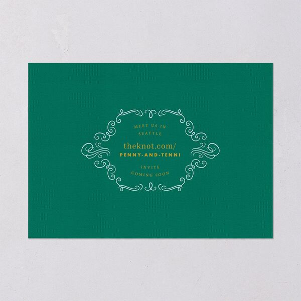 Cinematic Save the Date Cards Ultramarine Signature smooth Blank No