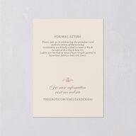 Vintage Regency Monogram Frame Wedding Event Detail Cards Champagne Signature Standard