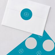 Iconic Beach Wedding Stickers Green Apple Circle