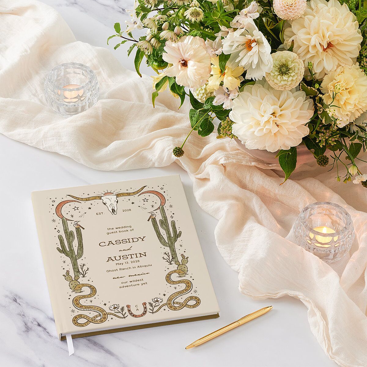 Southwestern Nouveau Guest Books Umber