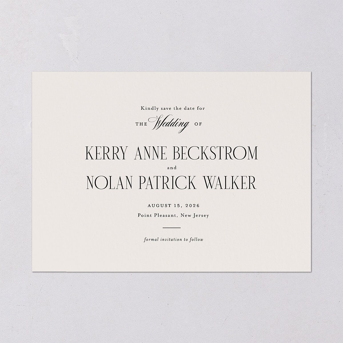 Cosmopolitan Save the Date Cards Champagne Signature smooth Blank No Standard