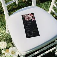 Modern Rose Wedding Programs Peach Fuzz Signature