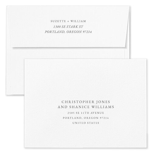 Romantic Garden Wedding Invitation Envelopes Kraft Peach Pink Return Address Standard Signature