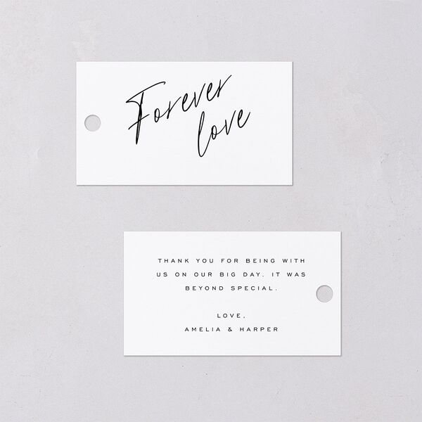 You Are Mine Favor Gift Tags Pure White Signature