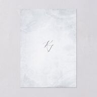 Muted Floral Wedding Invitations  Dusty Blue Signature Blank No Standard