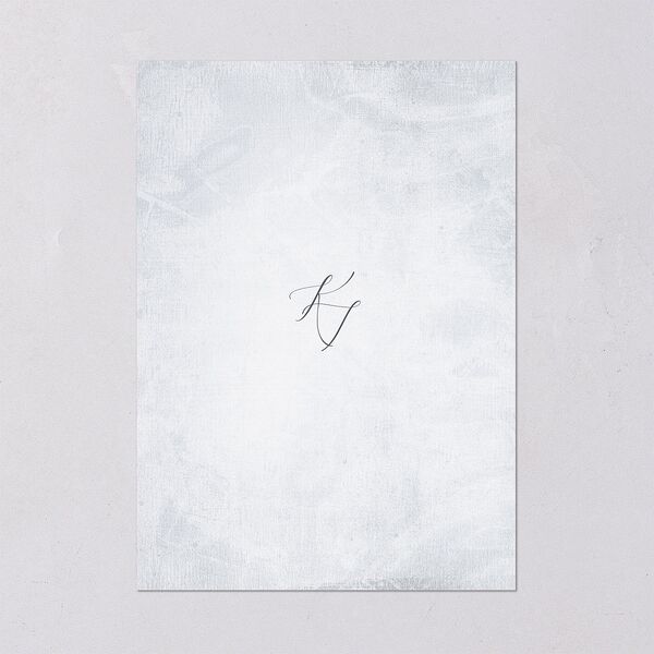 Muted Floral Wedding Invitations  Dusty Blue Signature Blank No Standard