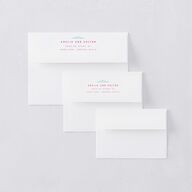 Iconic Beach Wedding Invitation Envelopes White Sky Both Recipient and Return Addresses Standard Signature