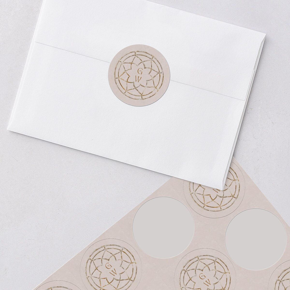Fairytale Garden Wedding Stickers Sage Circle