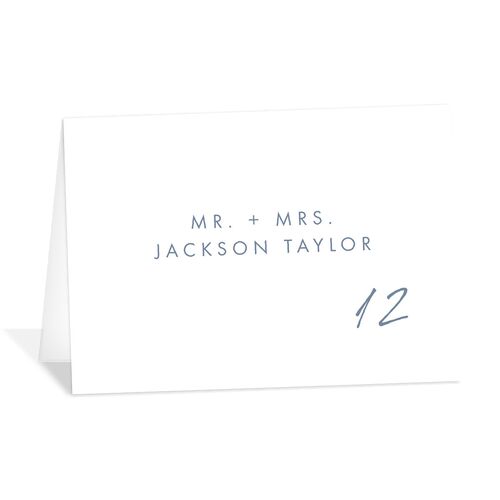 Simply Script Place Cards Dusty Blue Signature
