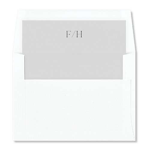 Minimalist Accent Leaf Envelope Liners Charcoal Standard