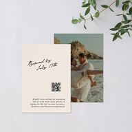 Vintage Film Photo QR Code RSVP Cards Sand Signature Standard