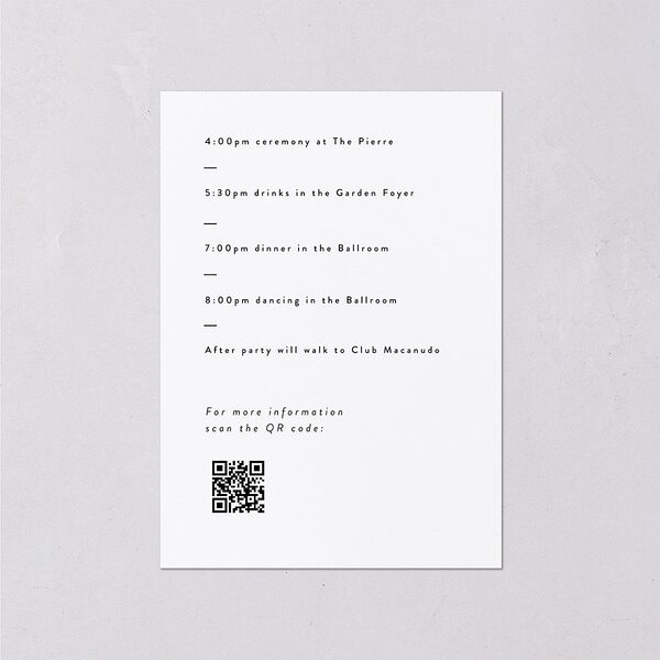 Simple Editorial Photo Wedding Enclosure Cards Pure White Signature