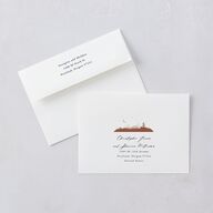 Desert Moon Wedding Invitations Gold Dark Navy Signature Blank No