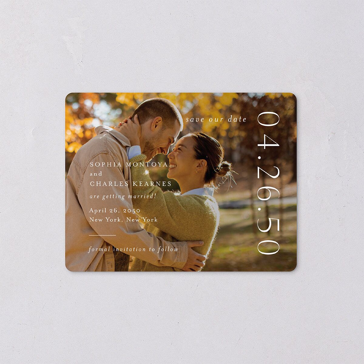 Timeless Elegance Save The Date Magnets — view 1