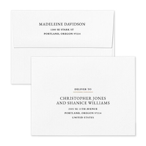 Striking Blooms Thank You Card Envelopes White Burgundy Both Recipient and Return Addresses Signature Standard