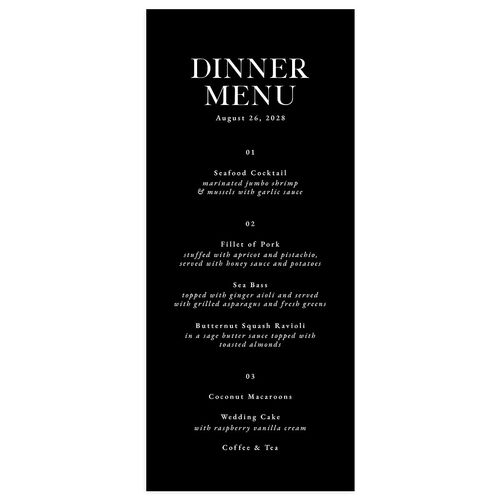 Elegant Snapshot Menus Midnight Signature