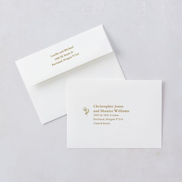 Elegant Typography Wedding Invitations Gold Signature Blank No Standard