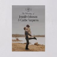 Vintage Romantic Photo Wedding Invitations Medieval Grey Signature Blank No Standard