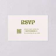 Simple Retro Daisy All-in-One Wedding Invitations Meadow Signature Light Both Recipient and Return Addresses No