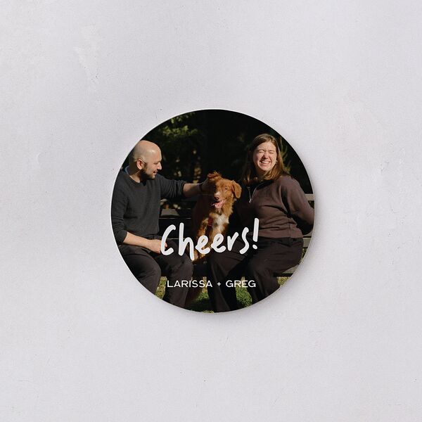 The Night Before Simple Welcome Party Wedding Day Coasters Sapphire Cardboard Circle